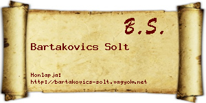 Bartakovics Solt névjegykártya